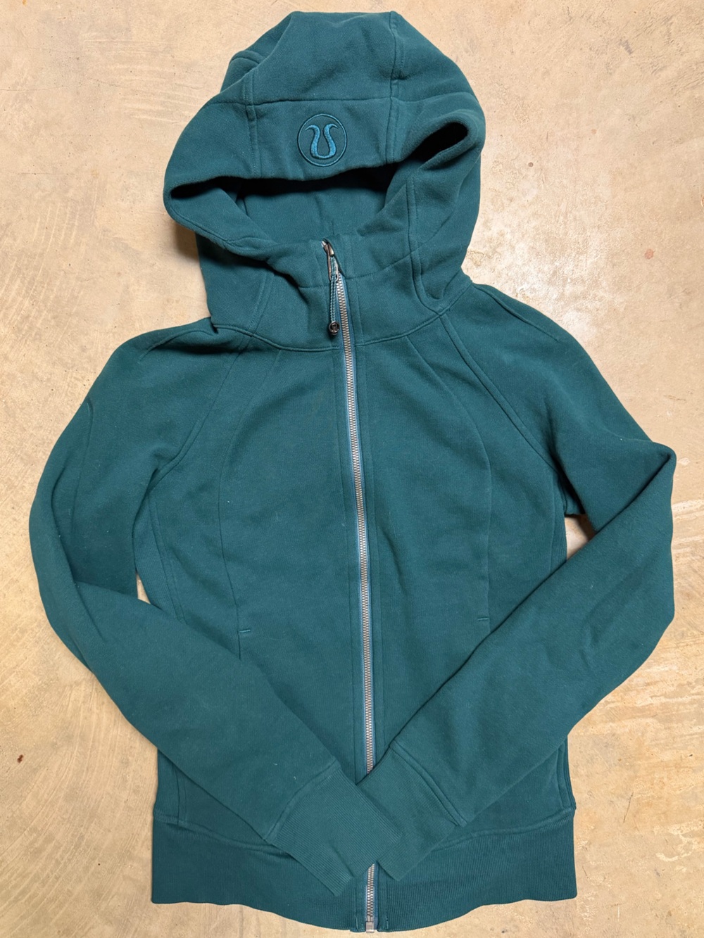 lululemon athletica teal fleece hoodie